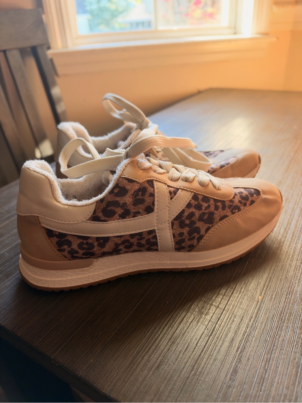 Dolce vita Leopard Print Casual Women's Sneakers in Tan